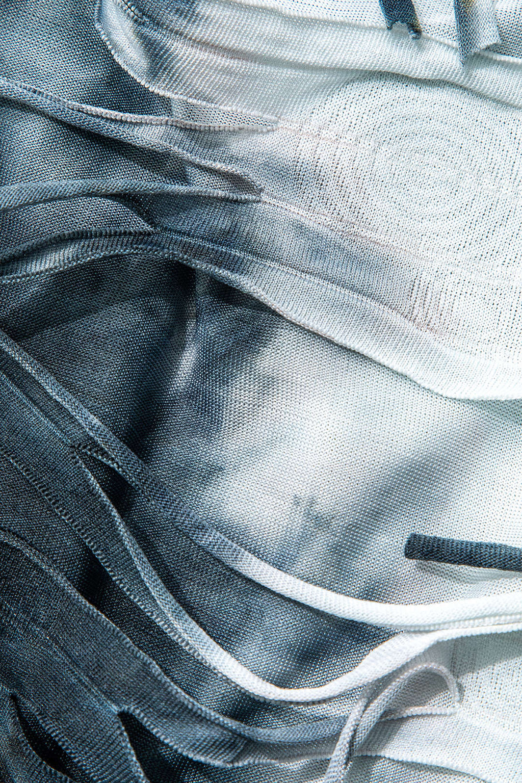 Batik Eskitme File Yırtmaçlı Boyundan Bağlamalı maksi Elbise