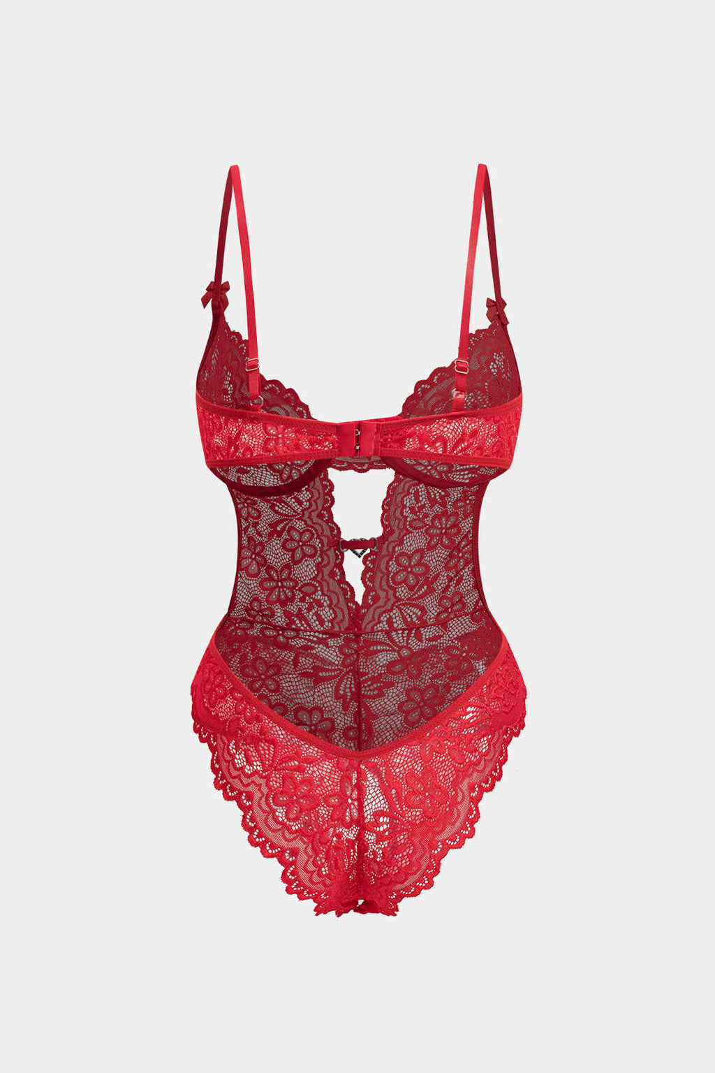 Dantel Burgu Detaylı, Kesik Yeri Olan, Sırtı Açık İç Giyim Garter Seti