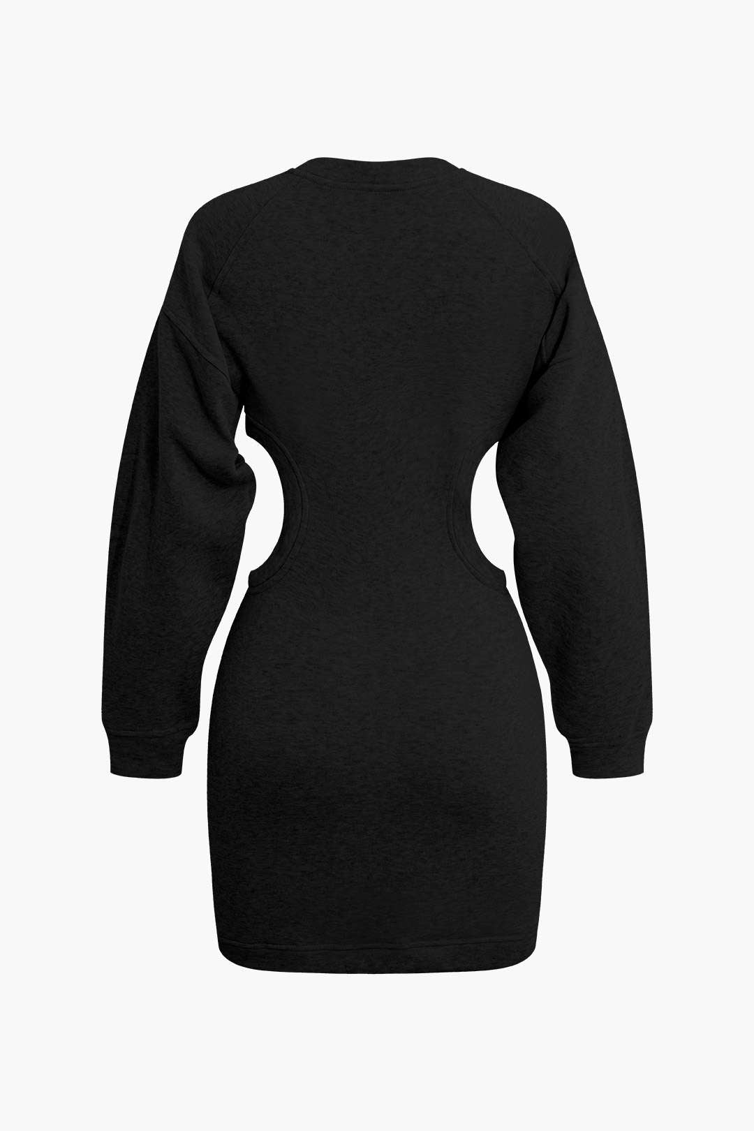 Belden Bağlamalı Fener Kol Mini Elbise