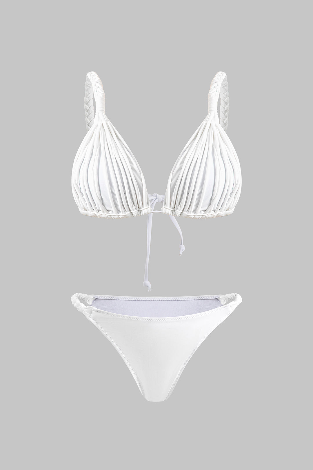 Büzgülü Bağlamalı Sırt Dekolteli Bikini Takımı