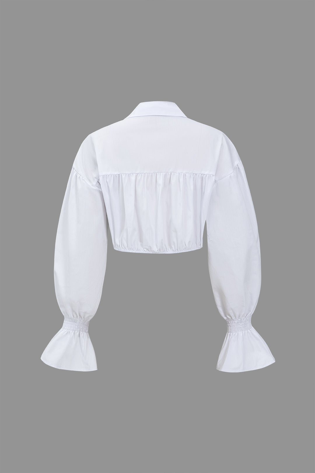 Denim Patchwork Çan Kollu Uzun Kollu Gömlek