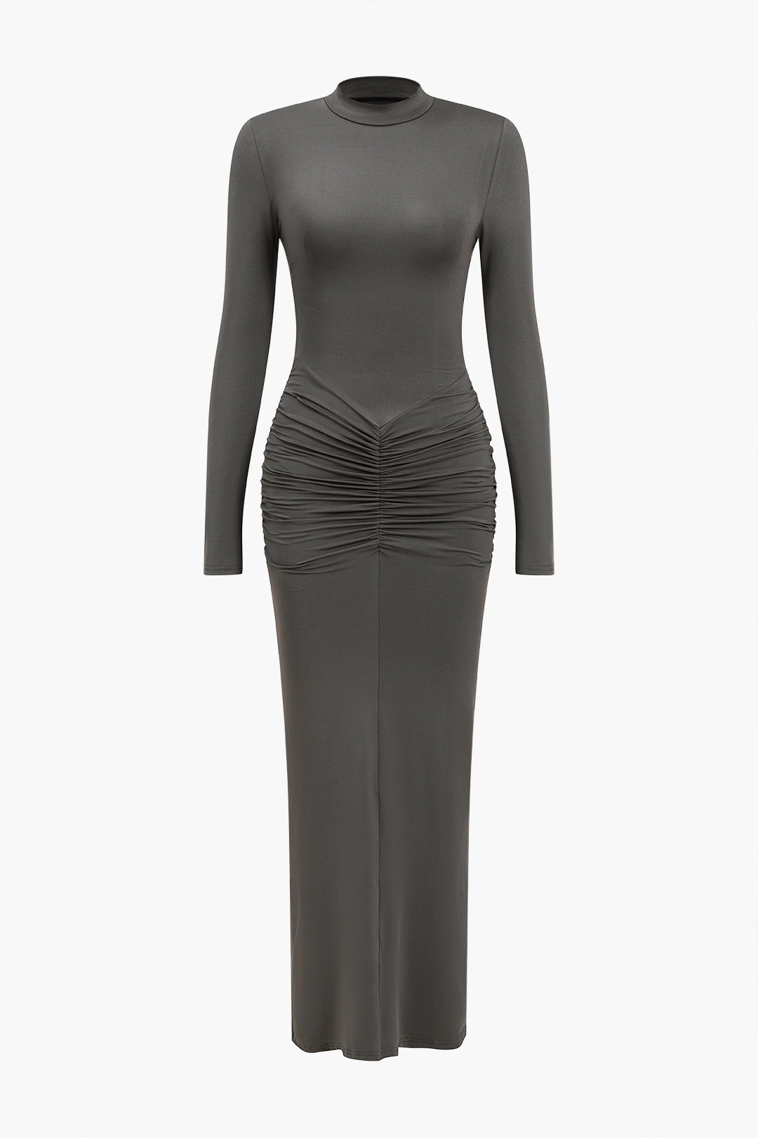 Beli Dantelli Uzun Kollu maksi Elbise