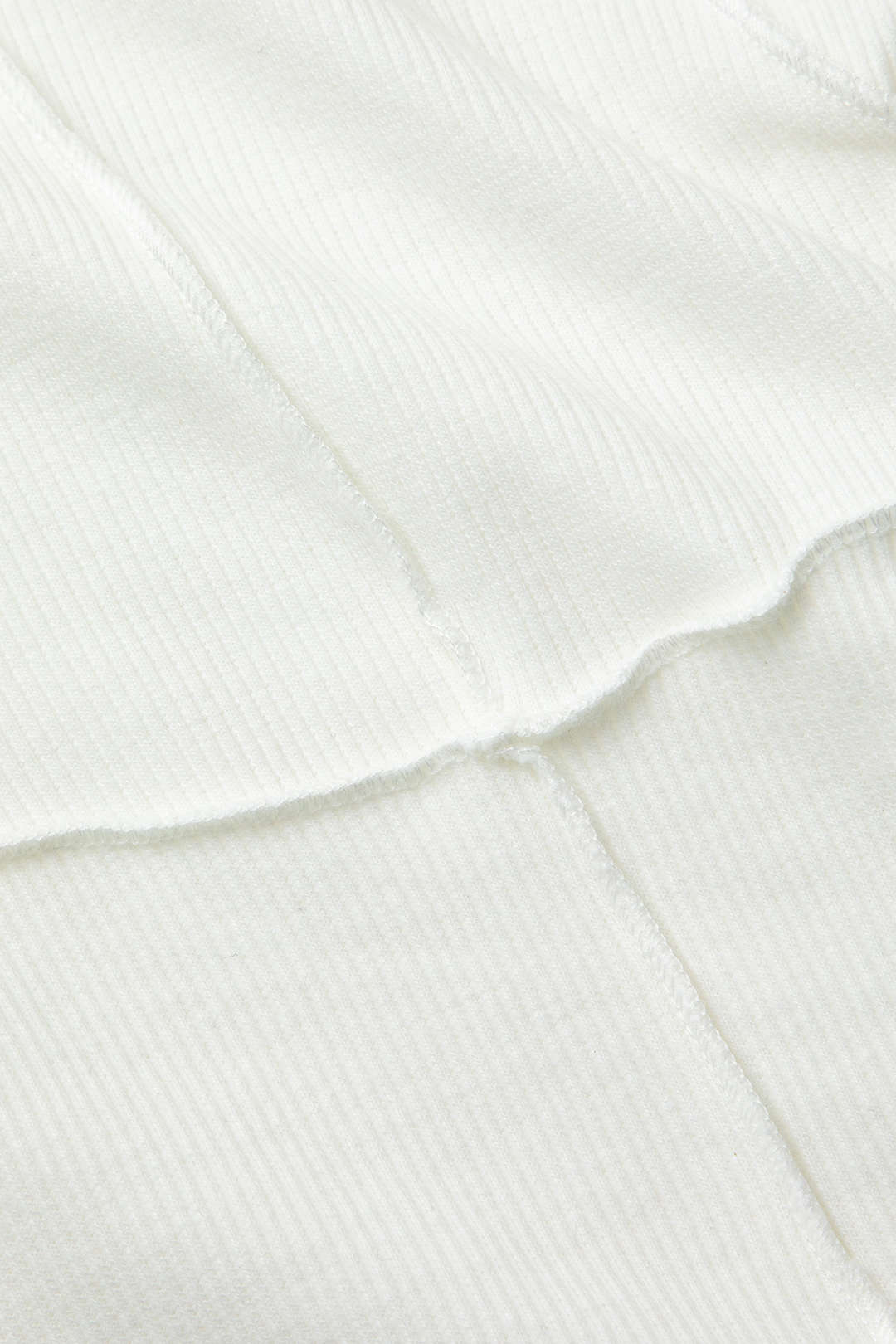 Basic Katı Yuvarlak Yaka Nervürlü Uzun Kollu top