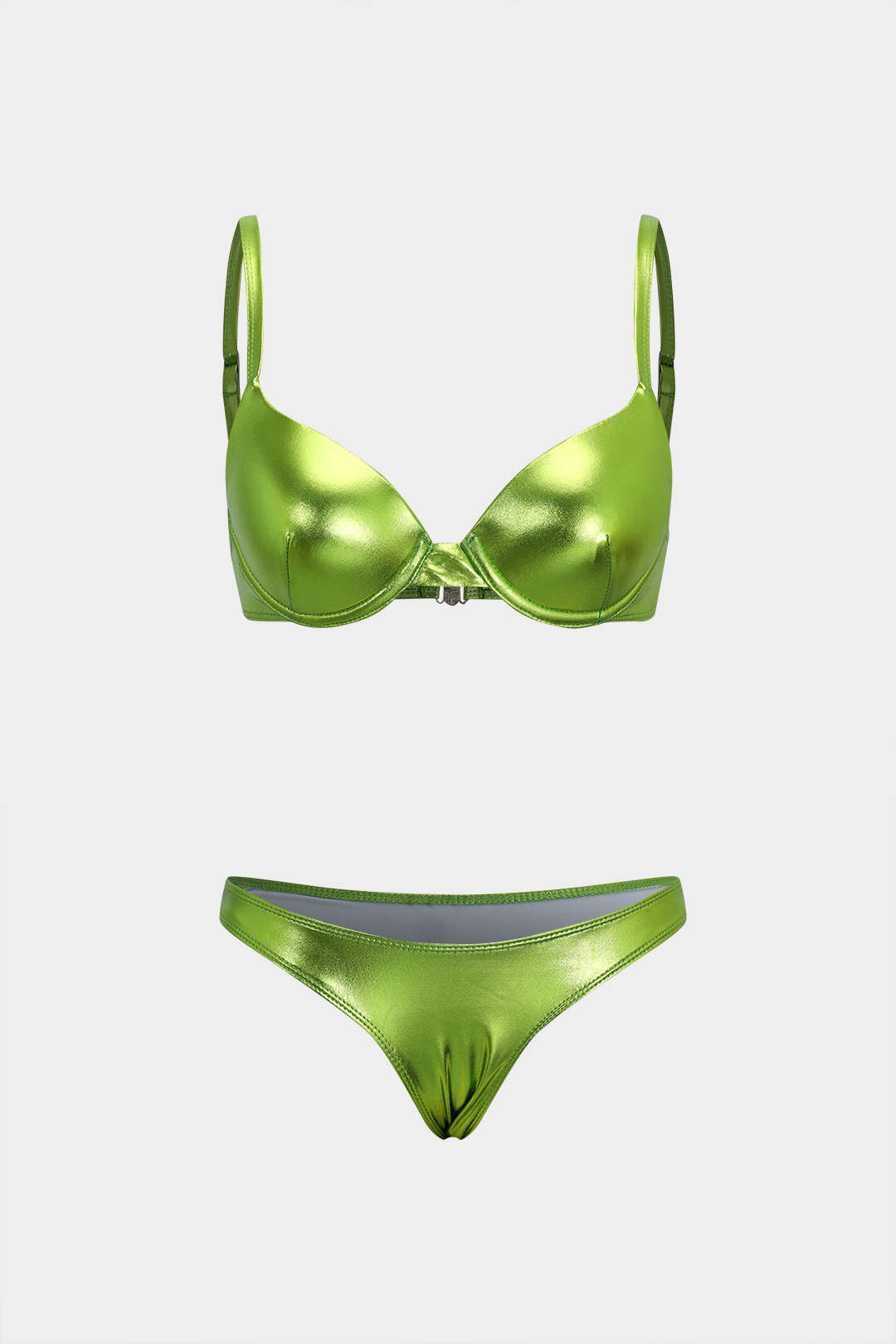 Büzgülü Sırt Dekolteli Şifon Bikini Takımı