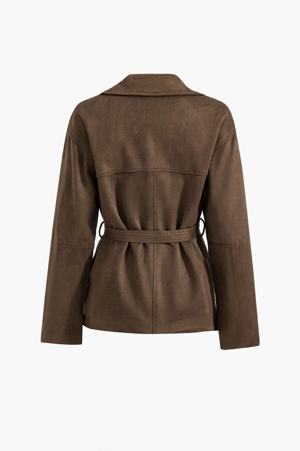 Ciacca Süet Kuşaklı Düğmeli Ceket