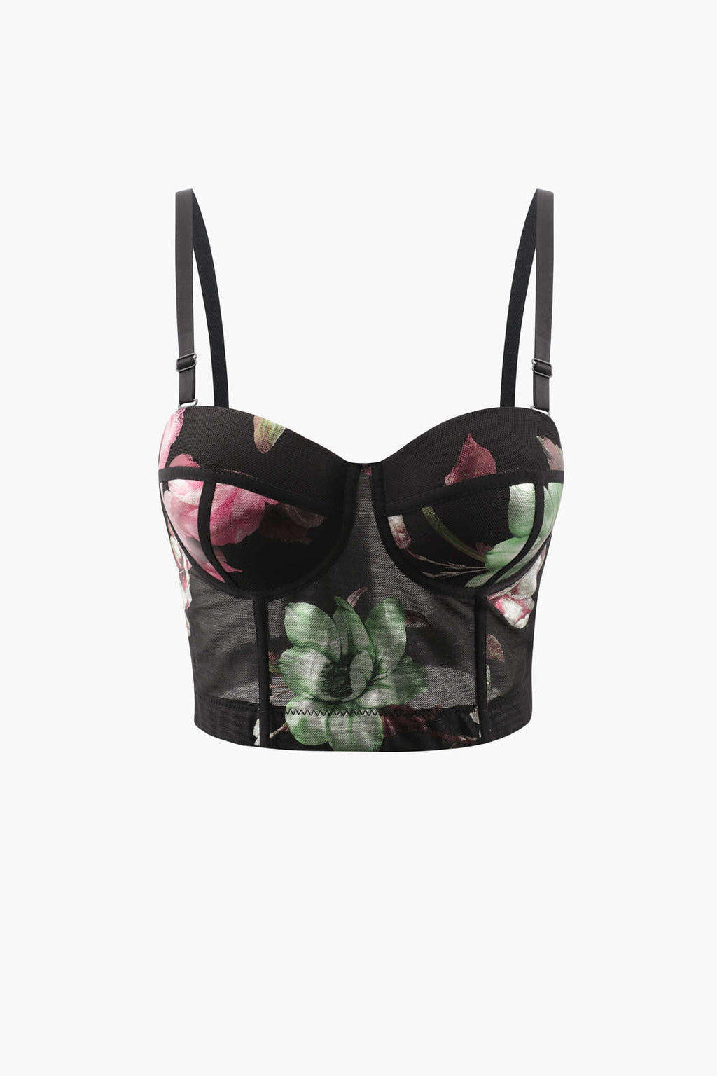 Çiçek Desenli Büstiyer Top