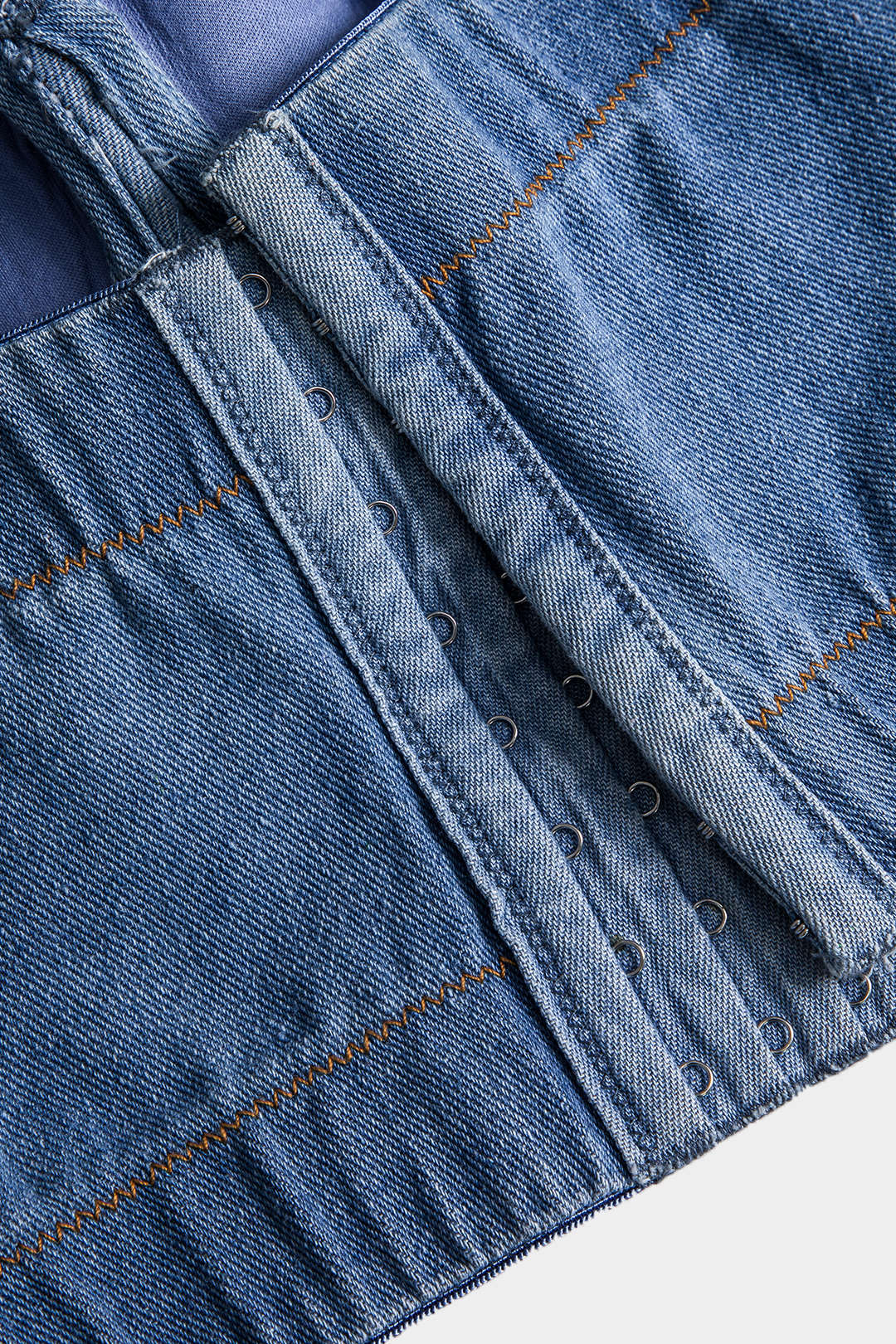 Denim Payet Nakışlı Büstiyer Elbise Üstü