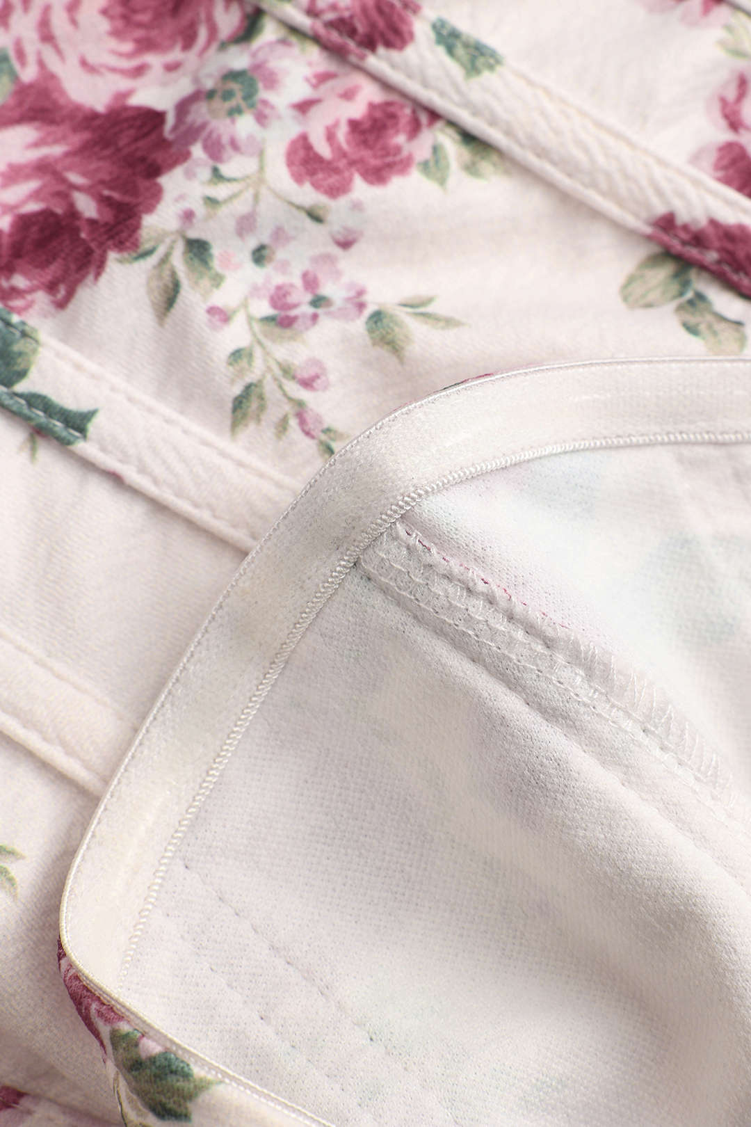 Çiçek Desenli Fermuarlı Korse