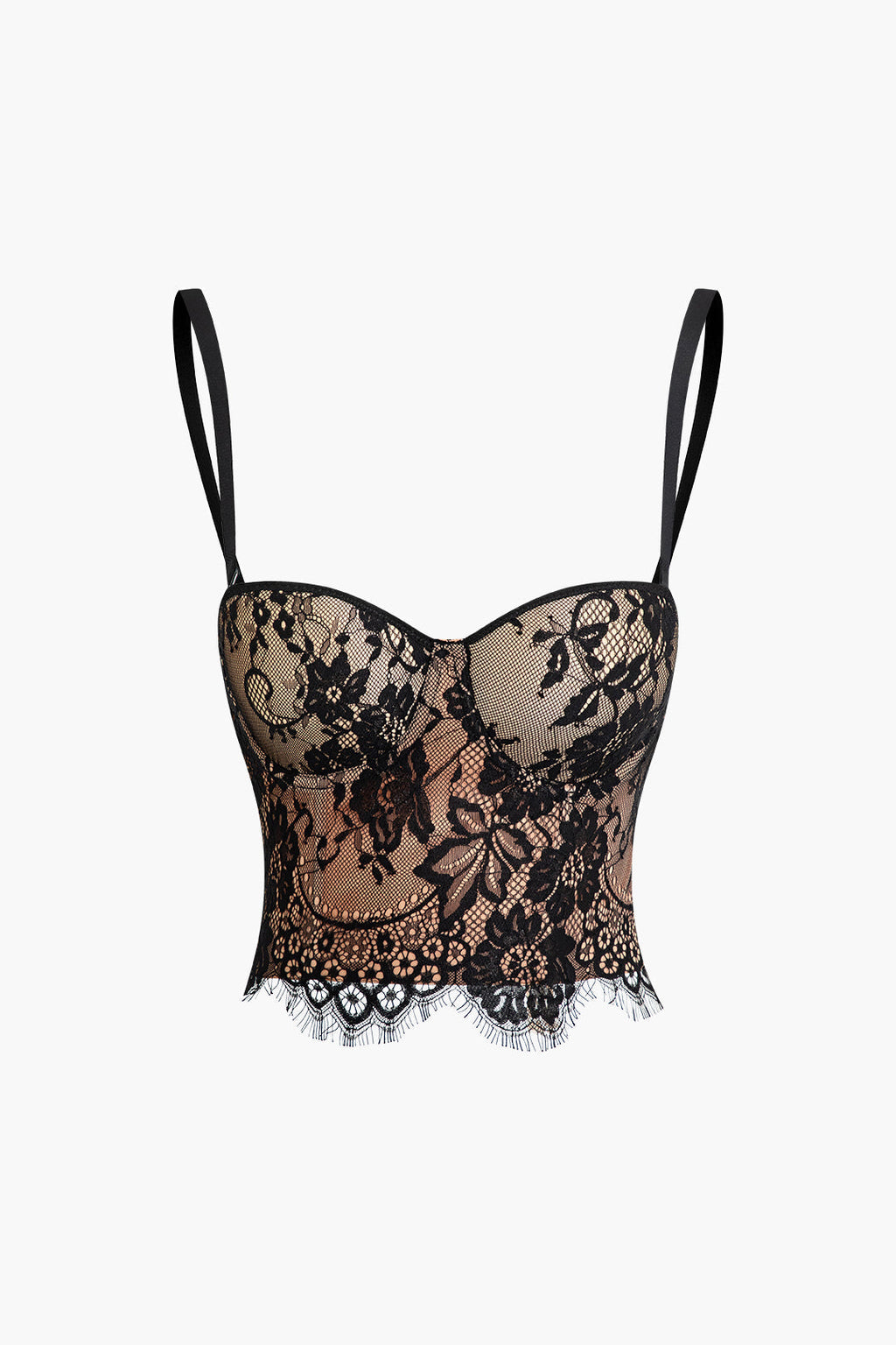 Çengel ve Göz Dantel Bustiyer Askılı Üst