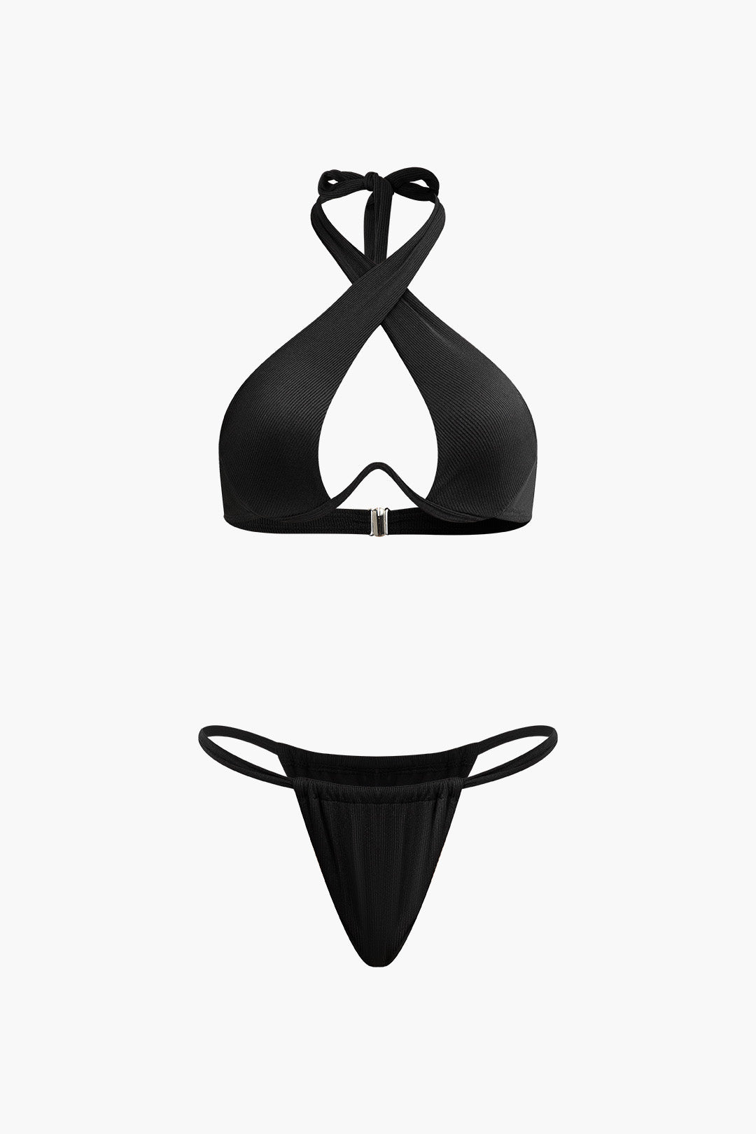 Çapraz Bağlamalı Halter Kesim Bikini Takımı