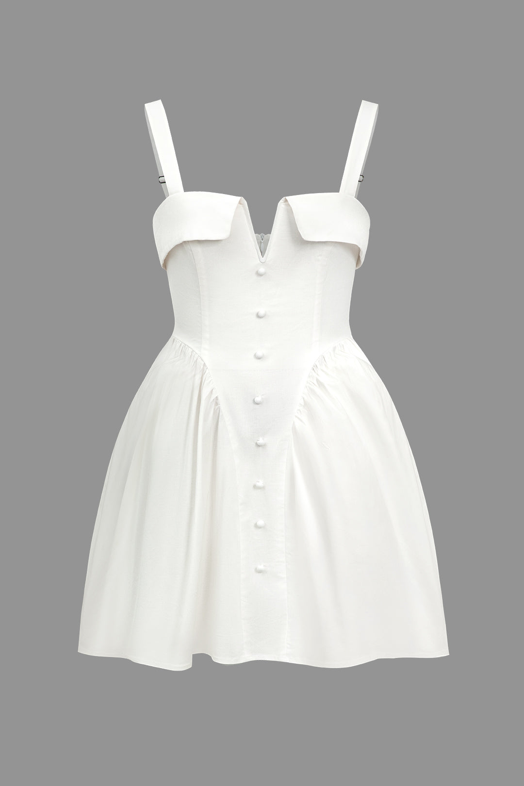 Büyük Beden Katı Askılı Mini Elbise