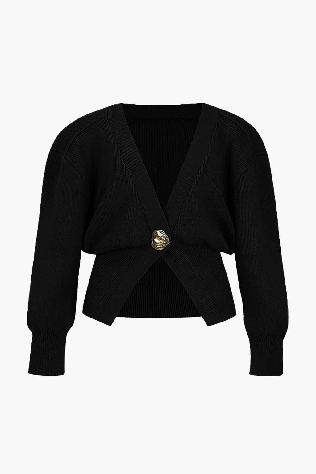 Büyük Beden Düz Triko V Yaka Hırka