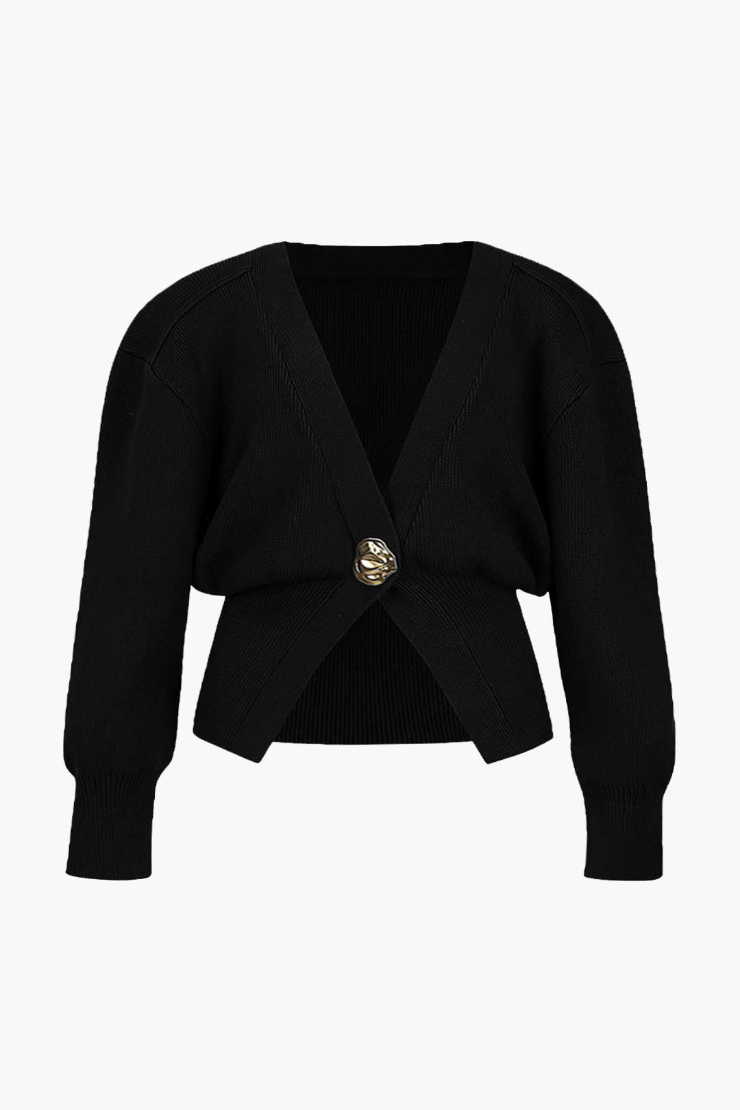 Büyük Beden Düz Triko V Yaka Hırka