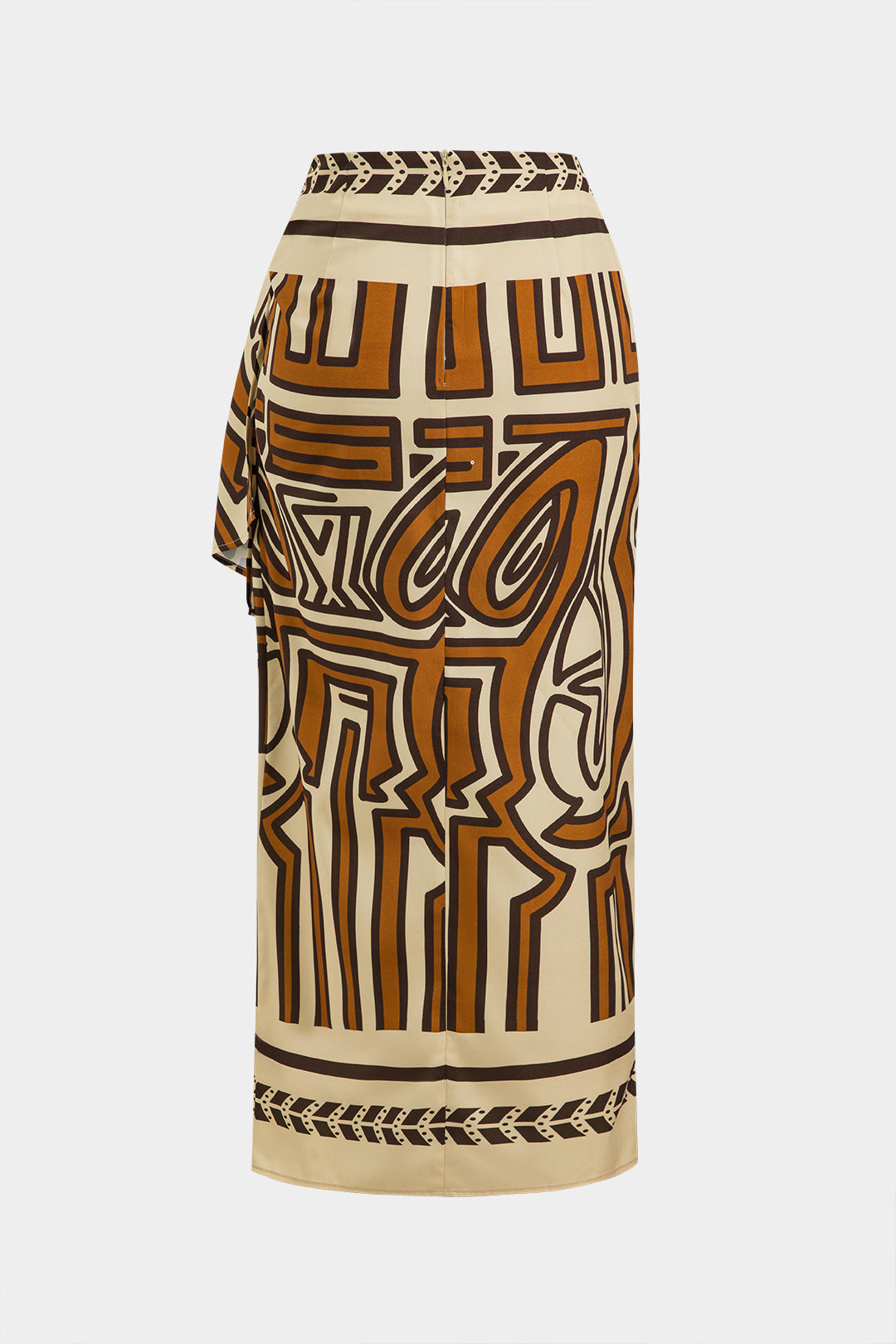 Bohem Desenli Büzgülü Bağcık Detaylı Büküm Düğümlü Fermuarlı Set