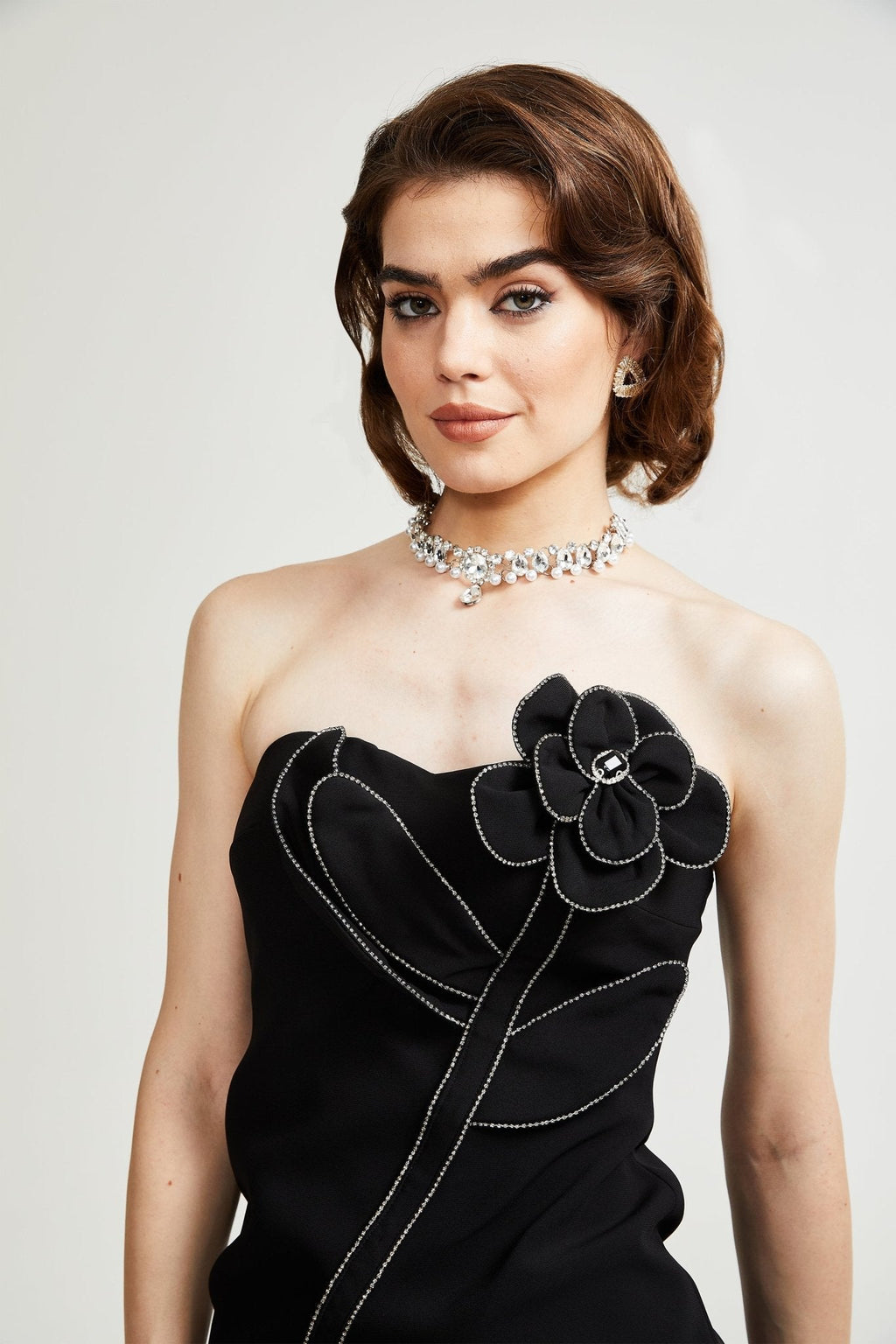 Çiçekli Mini Elbise